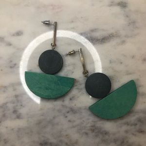 Cute wooden statement earrings